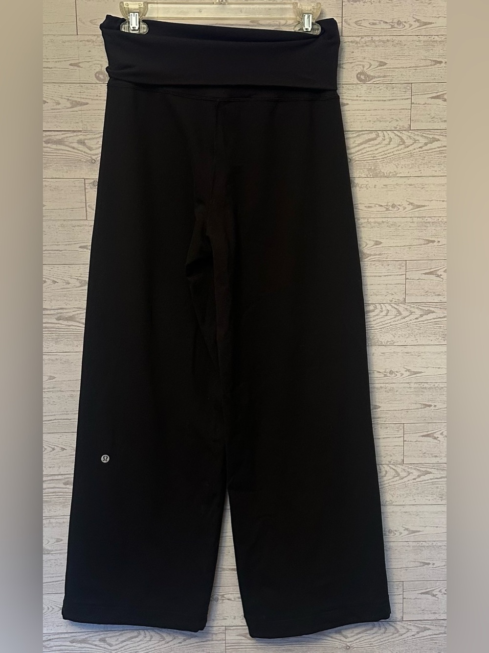 lululemon Black Groove Wide Leg Foldover Yoga Pants Size 6 - Picture 3 of 10